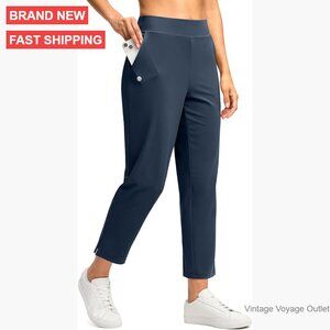 Stretchy Petite Ankle Pants 3 Pockets Golf Travel Work Casual